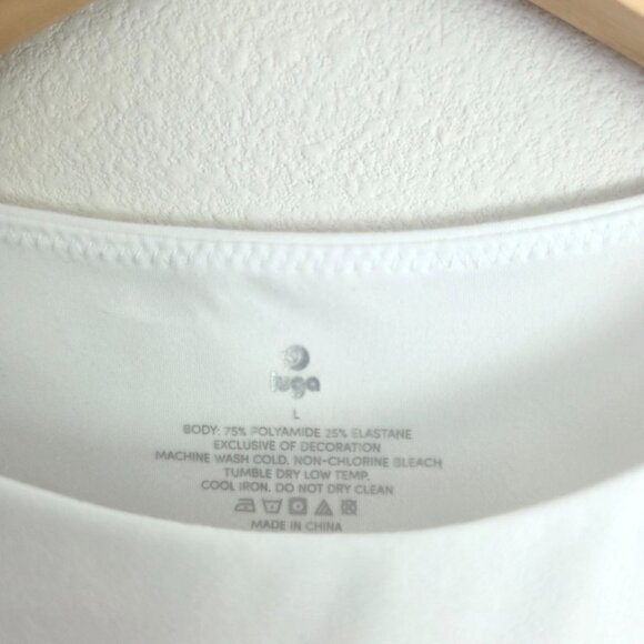 iuga White Bodysuit Crewneck Tank Capsule Wardrobe, Basic Top, Balletcore - Picture 2 of 6